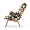 NOWOCZESNY FOTEL USZAK W KWIATY PIWONIE DO SALONU MIKA WOOD BUK - BOK