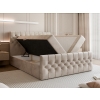 PIKOWANE ŁÓŻKO KONTYNENTALNE DO SYPIALNI 200X200 Z POJEMNIKIEM NA POŚCIEL - POJEMNIKI NA POŚCIEL