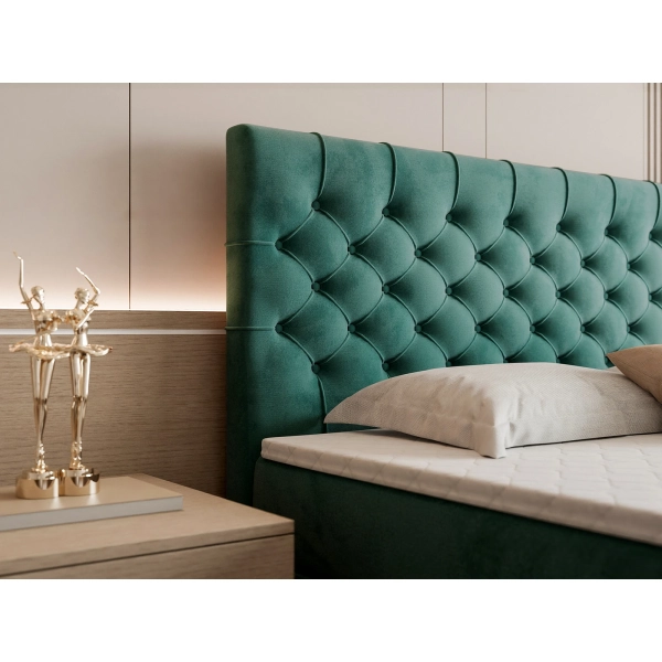 ŁÓŻKO KONTYNENTLANE PIKOWANE Z POJEMNIIEM NA POŚCIEL PIKO 120X200 - PIKOWANE ZAGŁOWIE