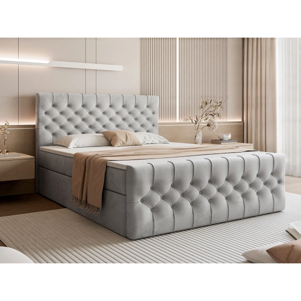 ŁÓŻKO CHESTERFIELD Z PIKOWANIEM PIKO 180X200 Z WYBOREM TKANIN - W ARANŻACJI